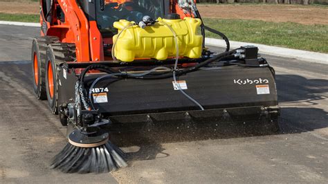 kubota skid steer sweeper|kubota lawn sweeper attachment.